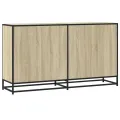 Buffet chêne sonoma 134x35x76 cm bois d'ingénierie