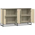 Buffet chêne sonoma 134x35x76 cm bois d'ingénierie