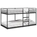  Lit superposé sans matelas noir 90x190 cm acier