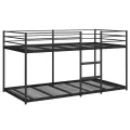  Lit superposé sans matelas noir 90x190 cm acier