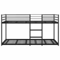 Lit superposé sans matelas noir 90x190 cm acier