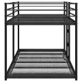  Lit superposé sans matelas noir 90x190 cm acier