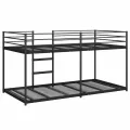  Lit superposé sans matelas noir 90x190 cm acier
