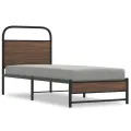 Cadre de lit sans matelas 80x200cm chêne marron bois ingénierie