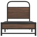 Cadre de lit sans matelas 80x200cm chêne marron bois ingénierie