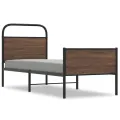 Cadre de lit sans matelas 75x190cm chêne marron bois ingénierie