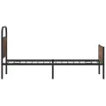 Cadre de lit sans matelas 75x190cm chêne marron bois ingénierie
