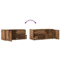 Meuble TV vieux bois 80x34x35,5 cm bois d'ingénierie