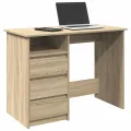 Bureau chêne sonoma 102x50x75 cm bois d'ingénierie