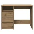Bureau chêne artisanal 102x50x75 cm bois d'ingénierie