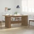 Table à manger chêne artisanal 180x90x76 cm bois d'ingénierie