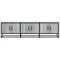 Meuble TV sonoma gris 150x35x41 cm bois d'ingénierie et métal