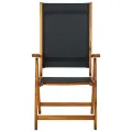 Chaises de jardin pliantes lot de 8 acacia massif et textilène