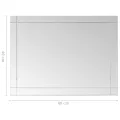 Miroir mural 60x40 cm Verre