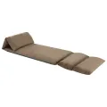 Chaise pliable de sol Taupe Microfibre
