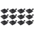 Lampes solaires à LED carrées d'extérieur 12 pcs 12 cm Noir