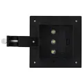 Lampes solaires à LED carrées d'extérieur 12 pcs 12 cm Noir