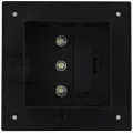 Lampes solaires à LED carrées d'extérieur 12 pcs 12 cm Noir