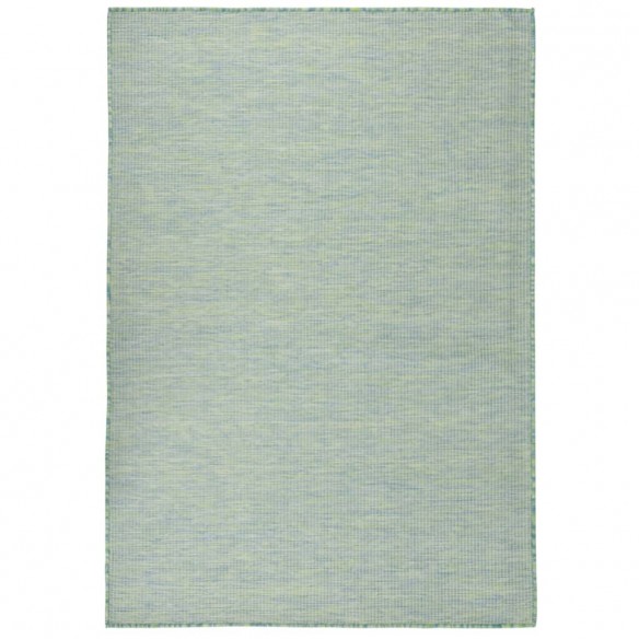 Tapis à tissage plat d'extérieur 160x230 cm Turquoise