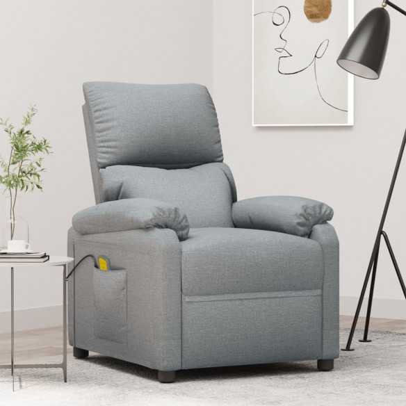 Fauteuil de massage Gris clair Tissu