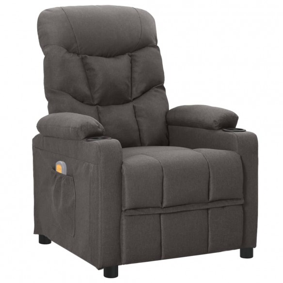 Fauteuil de massage Gris foncé Tissu