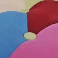 Chaise française au design patchwork tissu