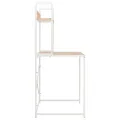 Bureau d'ordinateur Blanc et chêne 120 x 60 x 138 cm