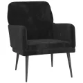 Fauteuil Noir 62x79x79 cm Velours