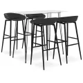 Ensemble de bar 5 pcs Blanc et noir