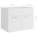 Armoire d'évier Blanc 60x38,5x46 cm Bois d’ingénierie
