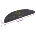 Tapis autoadhésifs de marches 5 pcs Gris foncé 56x17x3 cm