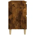 Meuble d'évier chêne fumé 80x33x60 cm bois d'ingénierie
