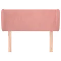 Tête de lit avec oreilles Rose 103x23x78/88 cm Velours