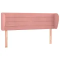 Tête de lit avec oreilles Rose 147x23x78/88 cm Velours