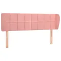 Tête de lit avec oreilles Rose 147x23x78/88 cm Velours