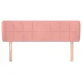 Tête de lit avec oreilles Rose 147x23x78/88 cm Velours