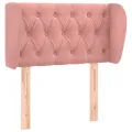Tête de lit avec oreilles Rose 83x23x78/88 cm Velours