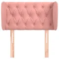 Tête de lit avec oreilles Rose 83x23x78/88 cm Velours