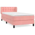 cadre de lit et matelas Rose 80x200 cm Velours