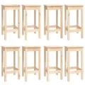 Ensemble de bar 9 pcs Bois de pin massif