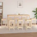 Ensemble de bar 9 pcs Bois de pin massif