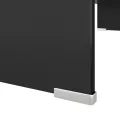 Meuble TV/support pour moniteur 80x30x13 cm verre noir