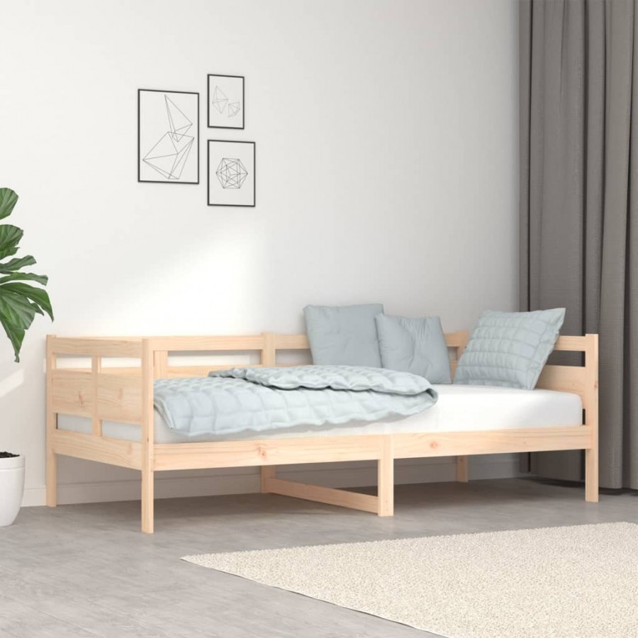 Lit de jour sans matelas bois de pin massif 90x190 cm