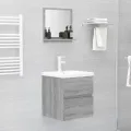 Miroir de bain Sonoma gris 40x10,5x37 cm Bois d'ingénierie
