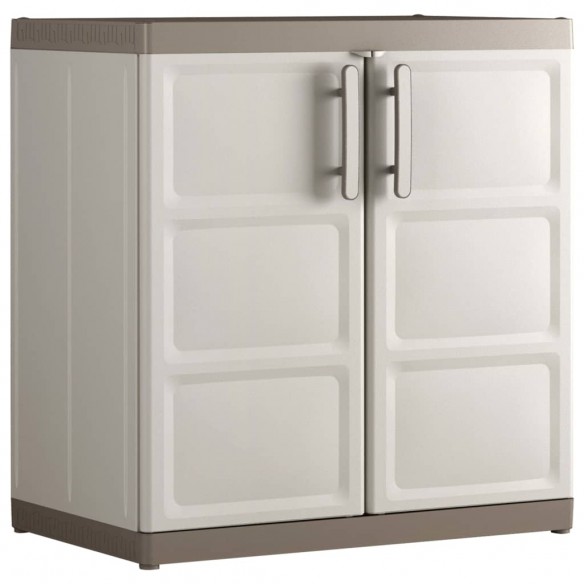 Keter Armoire de rangement basse Excellence XL Beige et taupe 93 cm