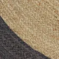 Tapis fait à la main Jute avec bord gris foncé 210 cm