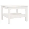 Table basse Blanc 55x55x40 cm Bois massif de pin