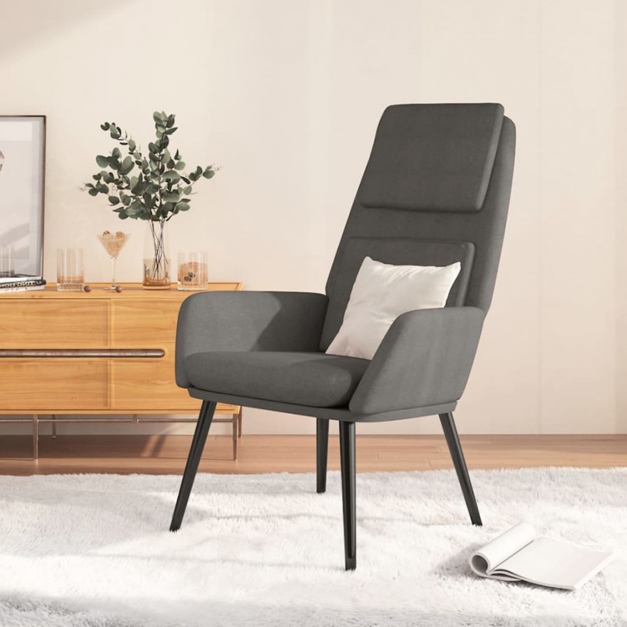 Chaise de relaxation Gris clair Tissu