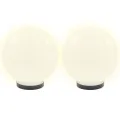 Lampe à LED sous forme de boule 2 pcs Sphérique 25 cm PMMA