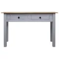 Table console Gris 110x40x72 cm Pin solide Gamme Panama